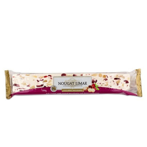 Nougat Limar Wild Berry and Macadamia Log 300g
