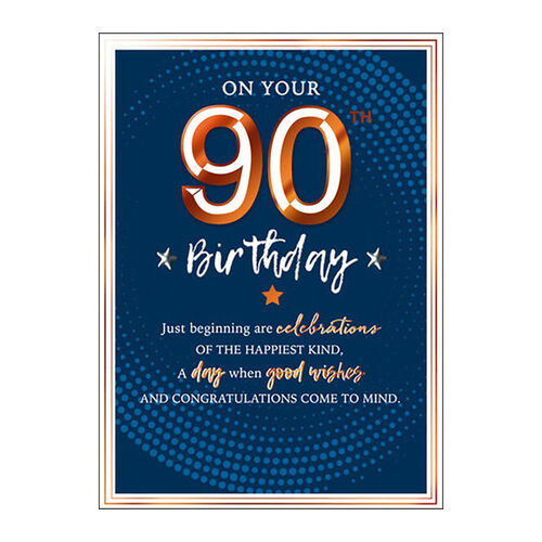 Image Gallery Copper Script: Age 90 Birthday