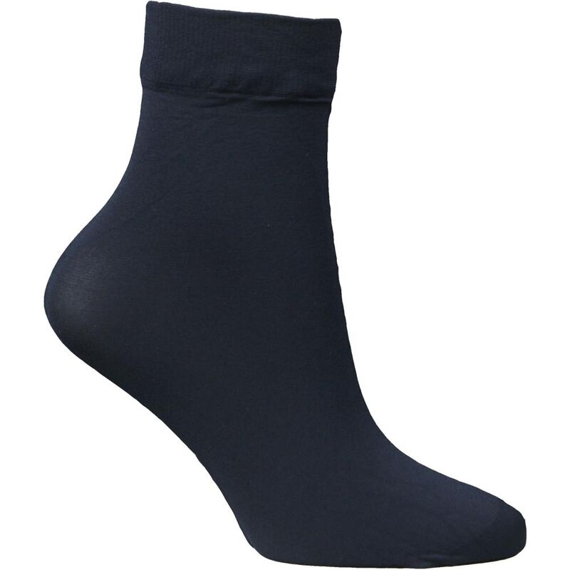 Columbine Black Nylon Opaque Anklettes 50 Denier image number 0