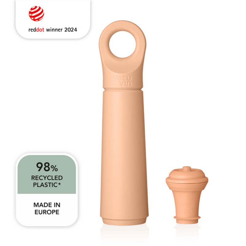 Vacu Vin Loop Wine Saver Pump & Stopper - Terracotta image number 1