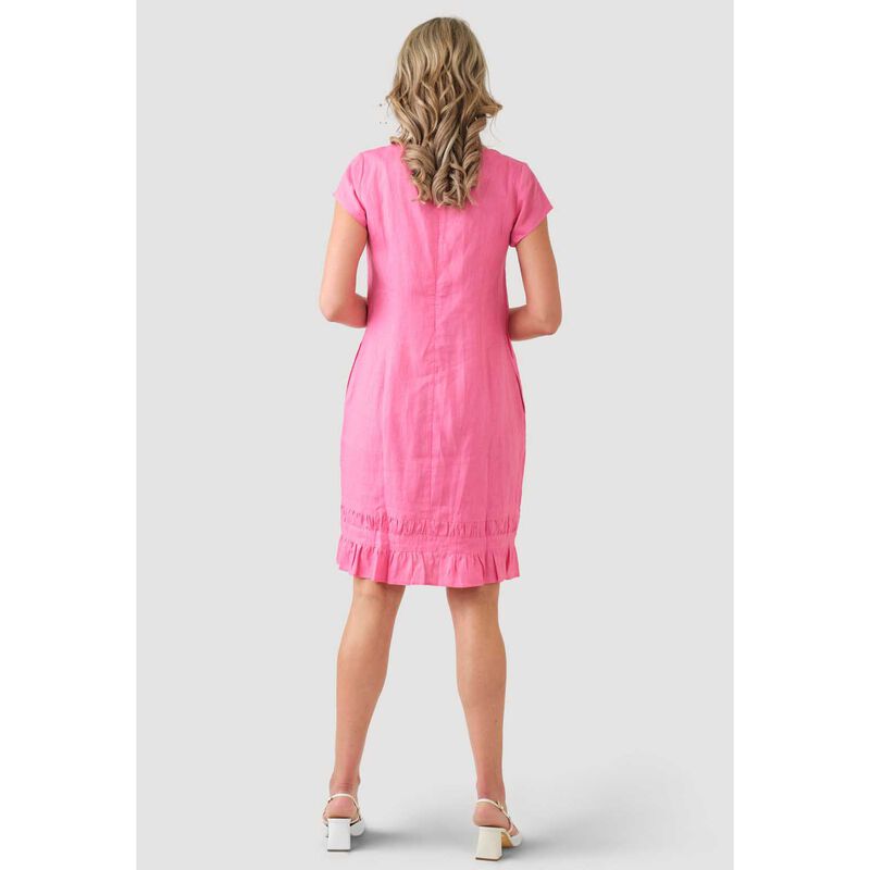 B Essentials Linen Short Sleeve Dress image number 1
