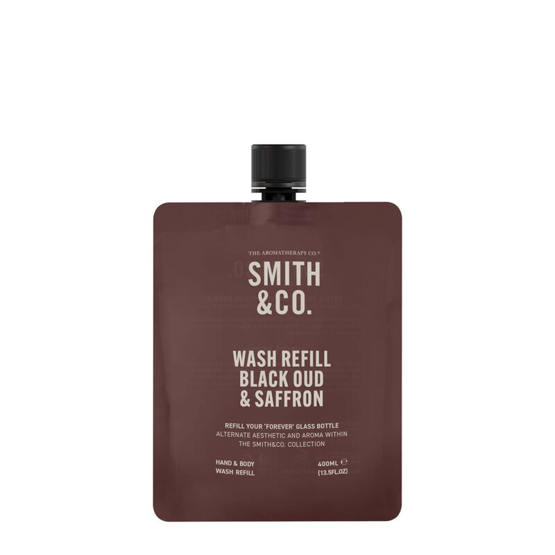 Smith & Co. Hand & Body Wash Refill 400ml - Black Oud  & Saffron image number 0