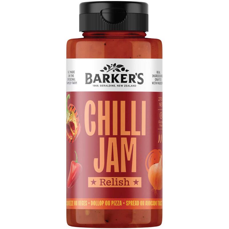 Barker's Chilli Jam Squeezy Relish 270g image number 0