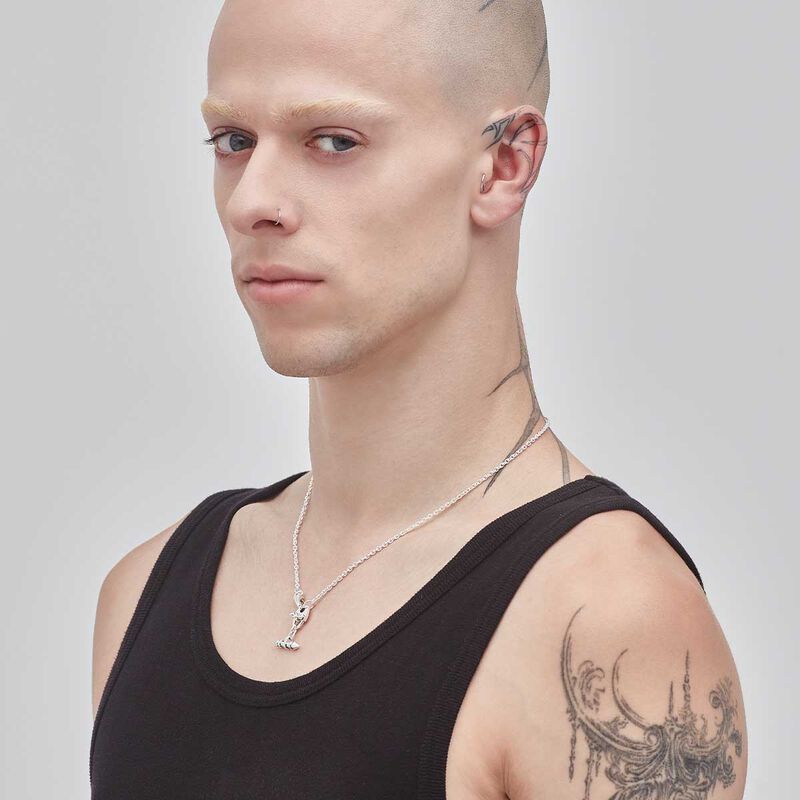 Stolen Girlfriends Club Spiked Fob Necklace image number 3