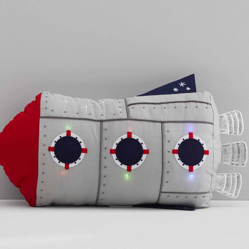 Pottery Barn Kids Light Up Rocket Pillow image number 2