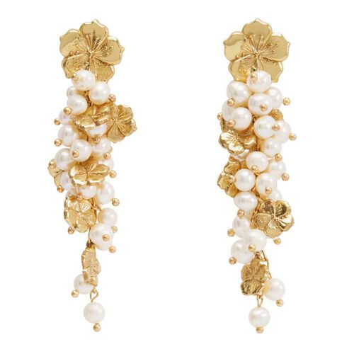 ALÉMAIS Team Spirit Flower & Pearl Earrings