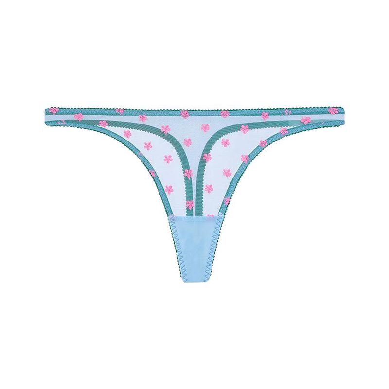 Dora Larsen Sage Embroidered Thong image number 0