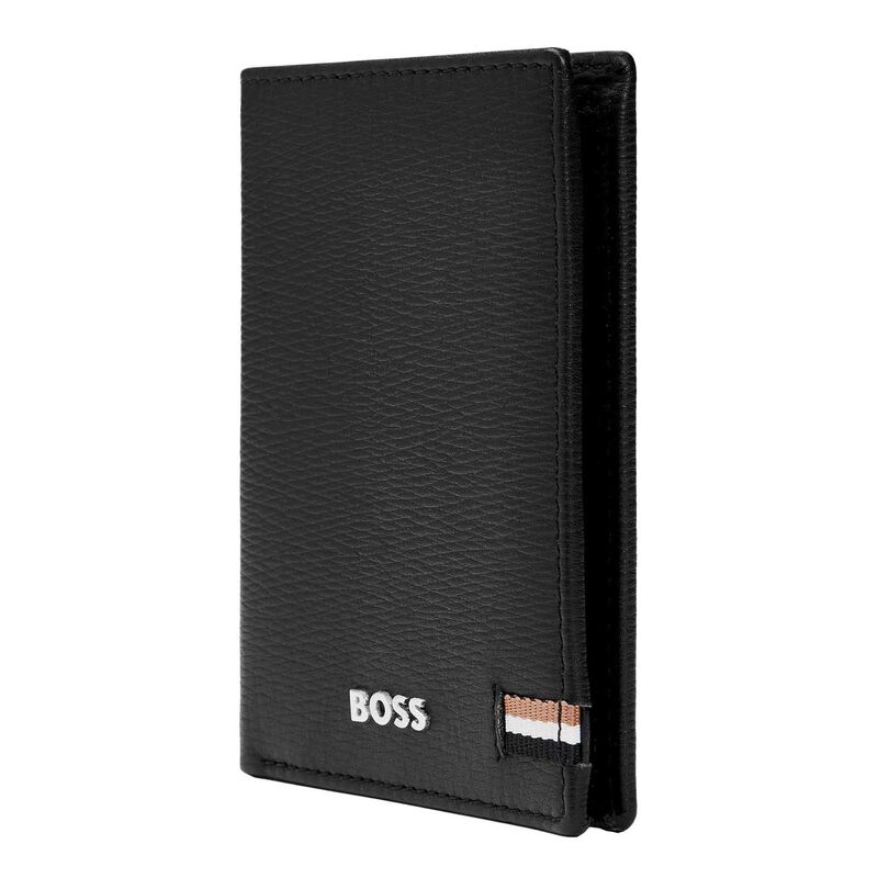 BOSS Folding Leather Card Holder Iconic image number 3