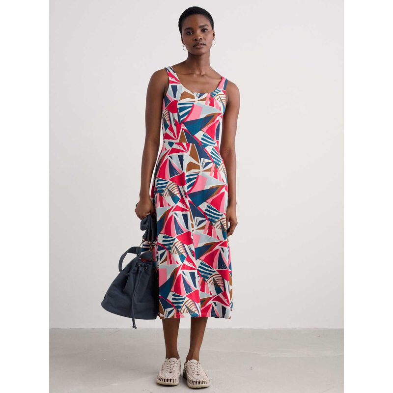 Seasalt Cornwall Sun Gleam Dress Spinnaker Sails Chalk image number 3