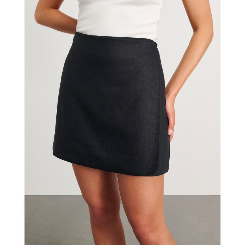 JAG Stella Linen Wrap Mini Skirt image number 2