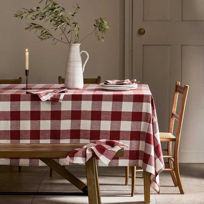 Sophie Allport Rustic Red Gingham Tablecloth image number 1