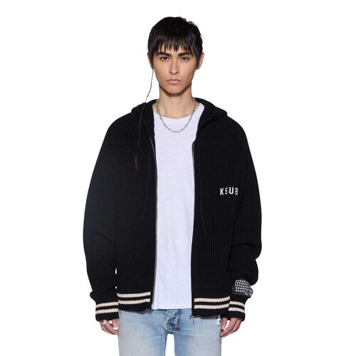 Ksubi Boxer Zip Knit Hoodie Midnight