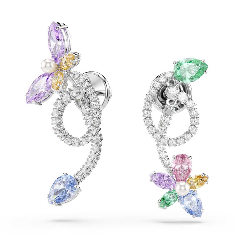 Swarovski x Ariana Grande Garden Collection Drop Earrings With Ear Jacket image number 0