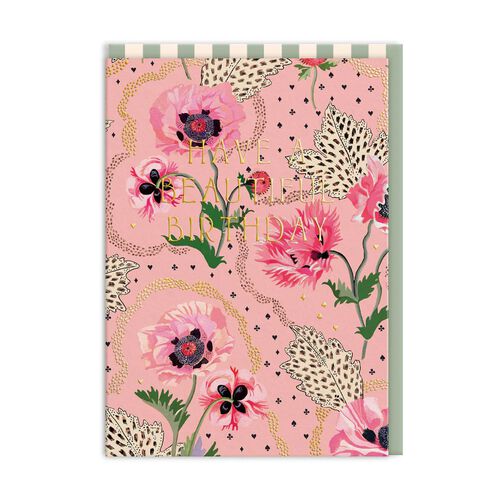 Cath Kidston Birthday Beautiful Poppies Card