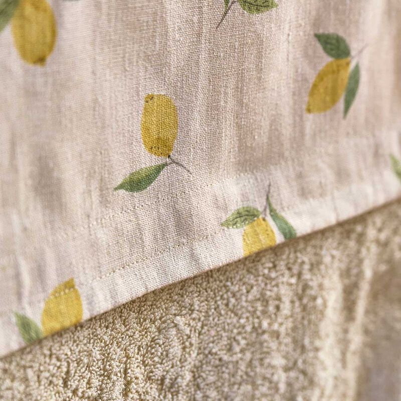 Sophie Allport Roller Hand Towel Linen Blend Lemons image number 2