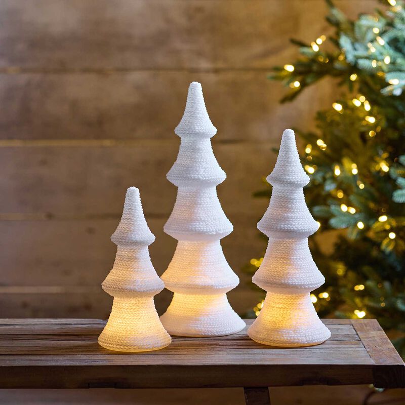 French Country Woven Cone Tree Light Up Medium image number 1
