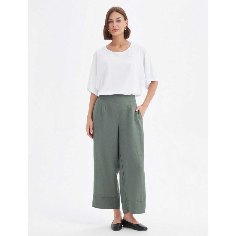 TIRELLI Wide Leg Linen Pant image number 14