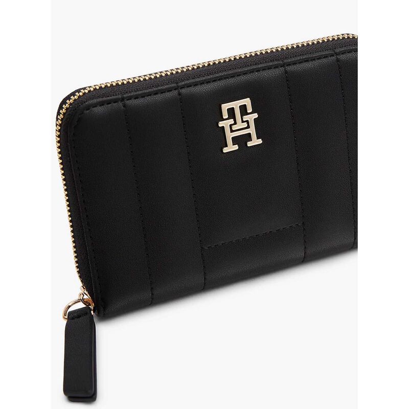 Tommy Hilfiger TH Monogram Flag Quilted Zip-Around Wallet image number 3