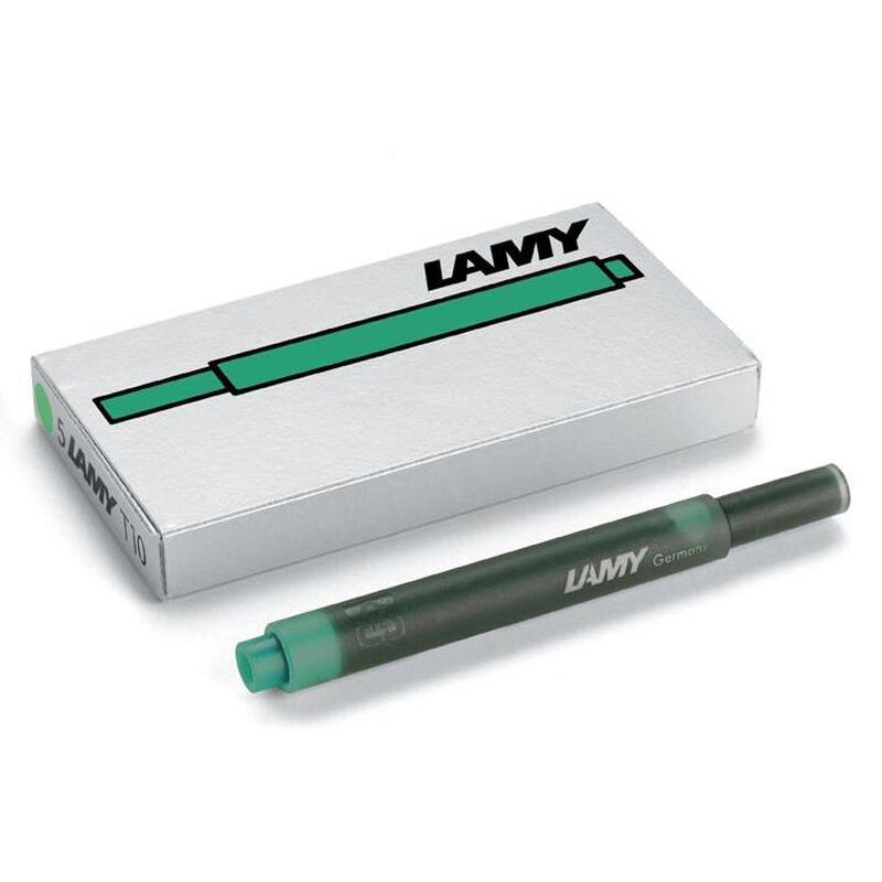LAMY T10 Ink Cartridges (Pk 5) Green image number 0