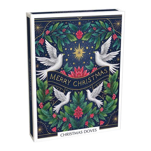 Museums & Galleries Christmas Doves Boxed Cards 16Pk
