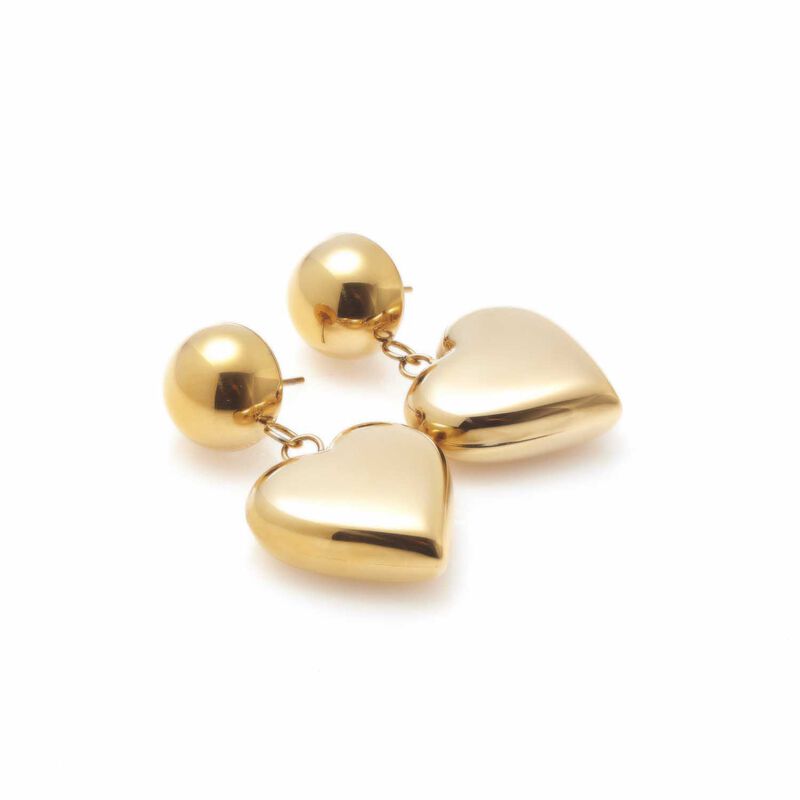 Silk & Steel Cupid Drop Earrings image number 1