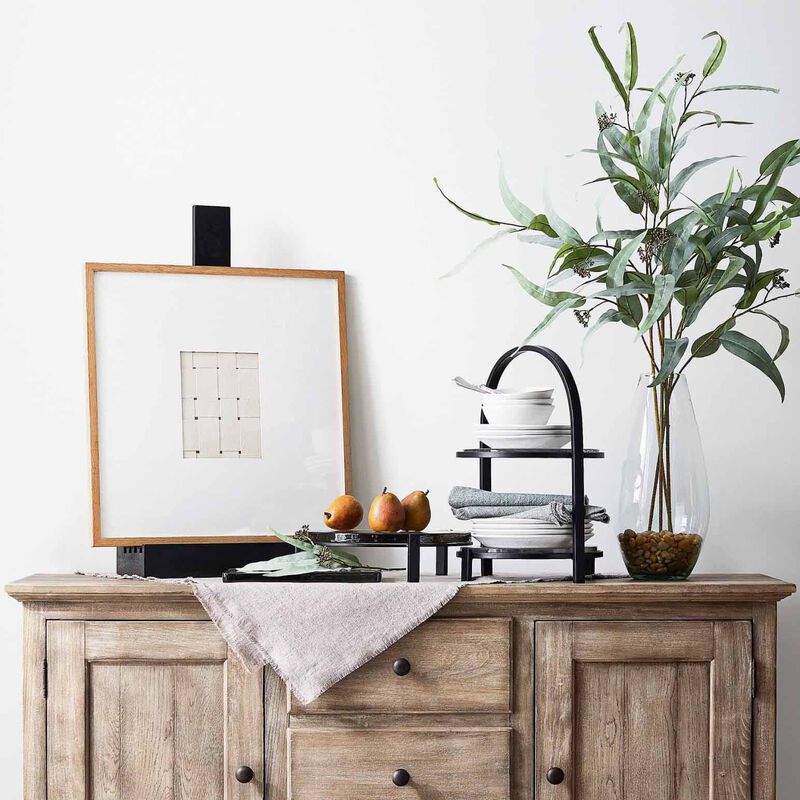 Pottery Barn Frayed Linen Table Throw Flax image number 2