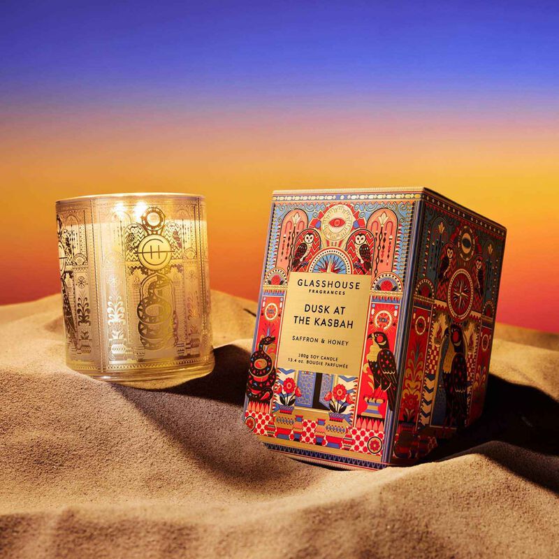 Glasshouse Fragrances Dusk At Kasbah Soy Candle 380g image number 1