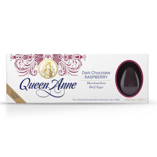 Queen Anne Dark Chocolate Raspberry Marshmallow Easter Eggs 200g