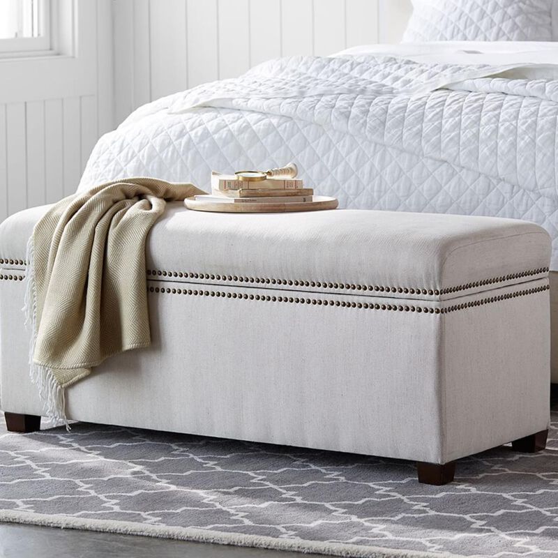 Pottery Barn Tamsen Storage Bench Oatmeal image number 2