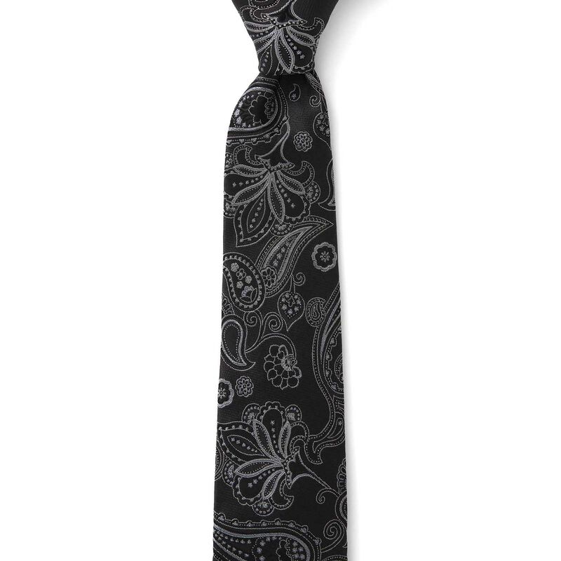 Joe Black Satin Paisley 7.5cm Tie image number 0