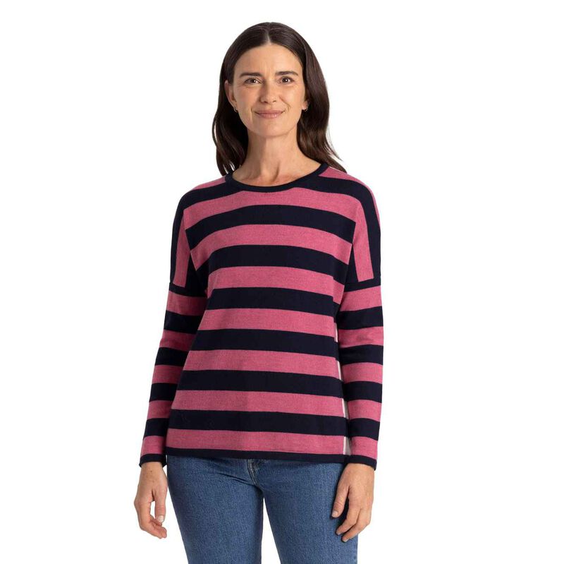 Royal Merino Striped Drop Shoulder Jumper image number 0