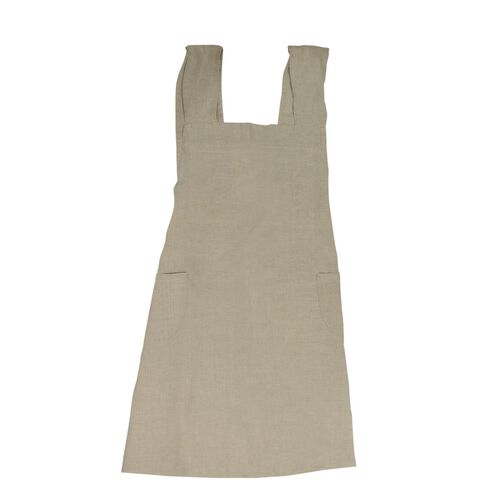 French Country Cross Back Natural Apron
