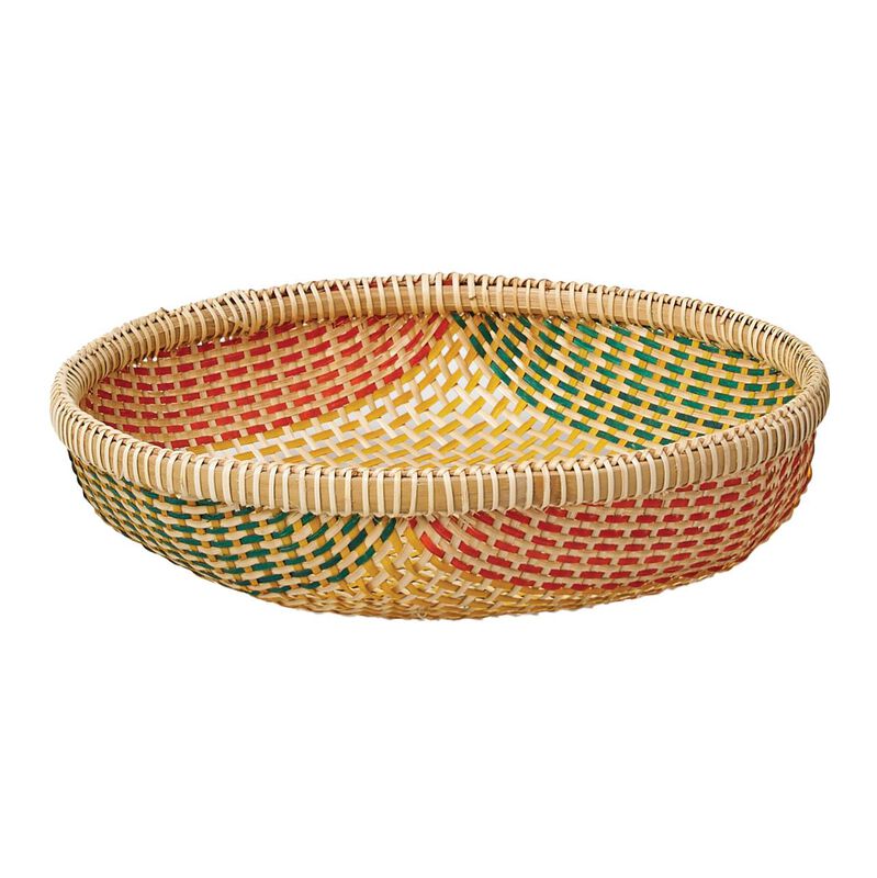 Citt&agrave; Thao Woven Basket Yellow/Multi M image number 0