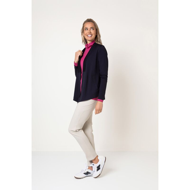 B Merino Rib Trim Cardi image number 1