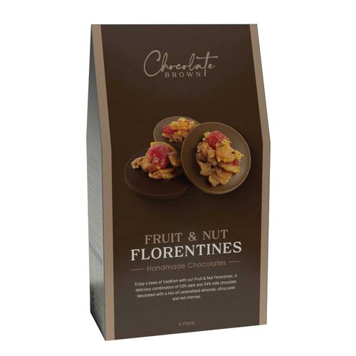 Chocolate Brown Artisan Chocolates Florentine Fruit & Nut 6-Piece