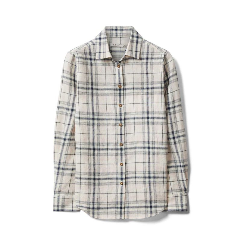 R.M. Williams Olney Check Linen Shirt image number 2