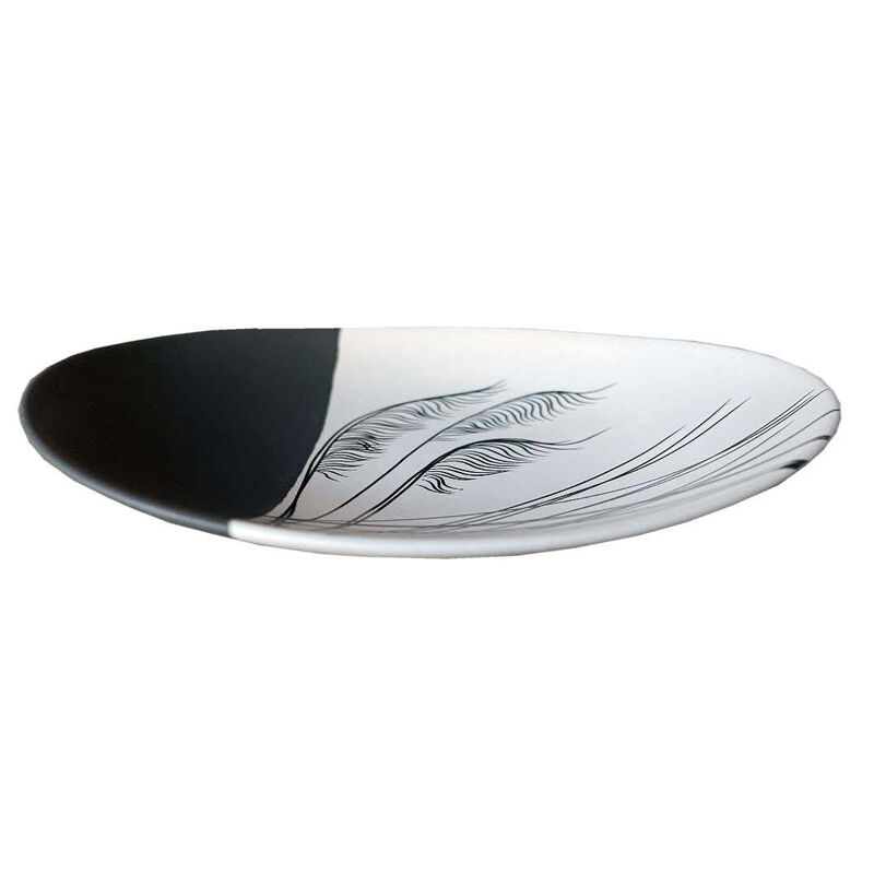 Jo Luping Coastal Toetoe Dipped Black On White 24cm Bowl image number 0