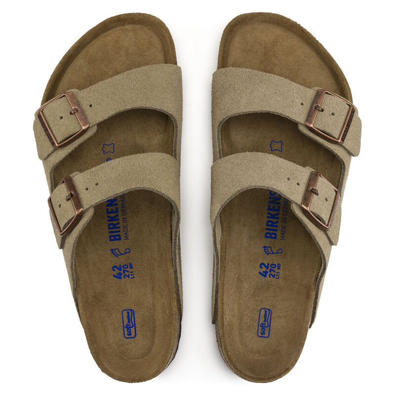 Birkenstock Arizona Soft Foot Bed Suede Regular Taupe Sandal image number 2