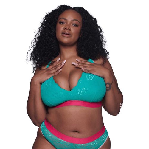 Lemonade Dolls Signature Lace Fuller Cup Bralette - Trilogy Green