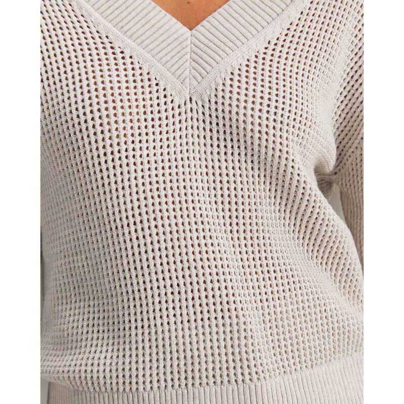Sportscraft Cotton Crochet V-neck Knit image number 6