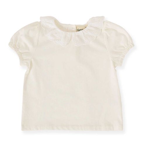 Goldie + Ace Laura Puff Sleeve Collar Top 3-5Y