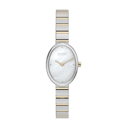 Skagen Anita Oval Two-Hand Two-Tone Stainless Steel Watch