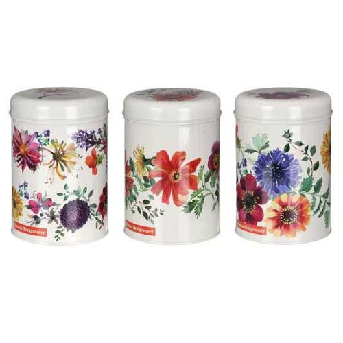 Emma Bridgewater Garden Flower Set 3 Round Caddies