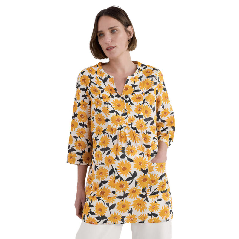 Seasalt Cornwall Aventurier Tunic Arty Daisy Chalk image number 0