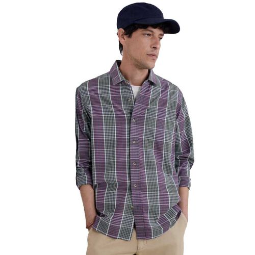 Seasalt Cornwall Mens Banyan Shirt Cloud Wrack Cassis
