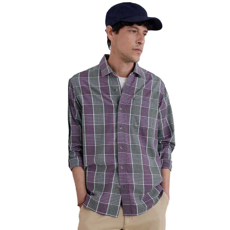 Seasalt Cornwall Mens Banyan Shirt Cloud Wrack Cassis image number 0