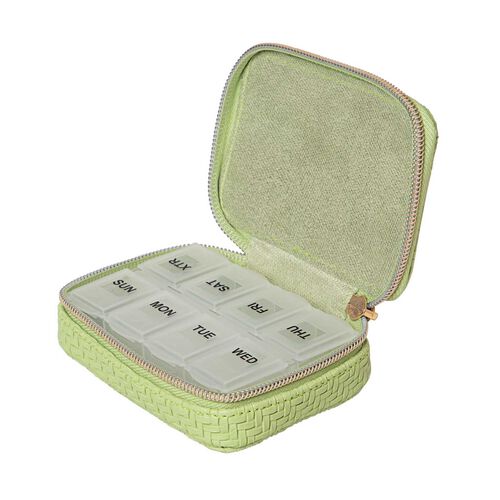 Tonic Herringbone Pill Box Pistachio