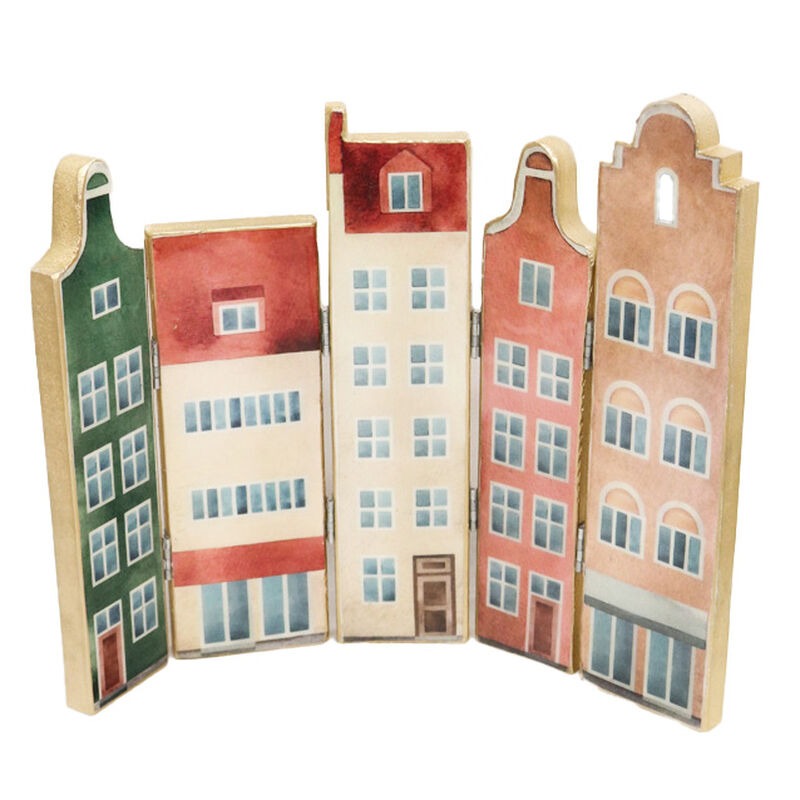 Vintage Wooden Folding Houses 35X30cm image number 0