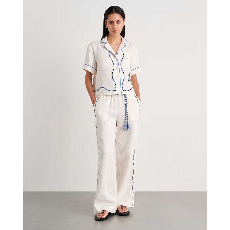 JAG Seahorse Linen Crop Ss Shirt image number 7