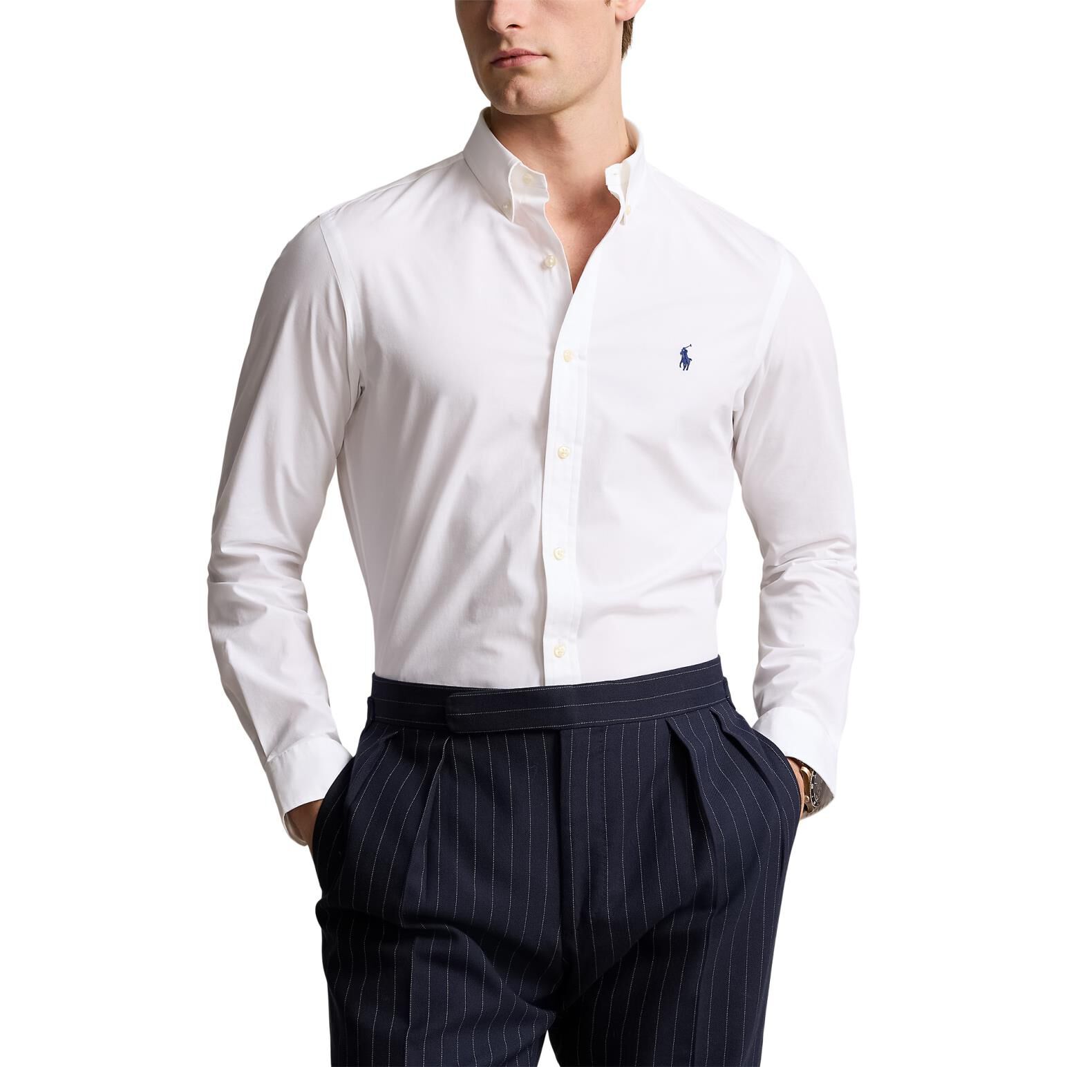 Polo Ralph Lauren Slim Fit Stretch Poplin Shirt Ballantynes Department Store